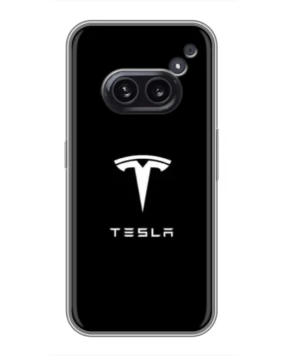 Чехол для Nothing Phone 2a с картинкой «Tesla White Logo» Чехол для Nothing Phone 2a с картинкой «Tesla White Logo»