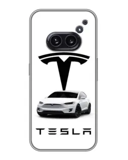 Чехол для Nothing Phone 2a с картинкой «Tesla White Style»