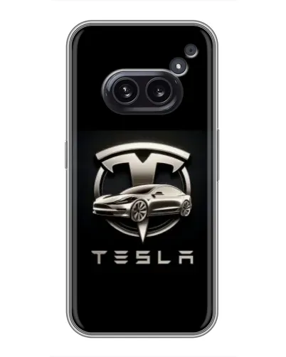 Чехол для Nothing Phone 2a с картинкой «Tesla — серебристое авто» Чехол для Nothing Phone 2a с картинкой «Tesla — серебристое авто»