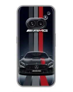 Чехол для Nothing Phone 2a с картинкой «Mercedes — белый карбон»
