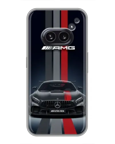 Чехол для Nothing Phone 2a с картинкой «Mercedes — белый карбон»