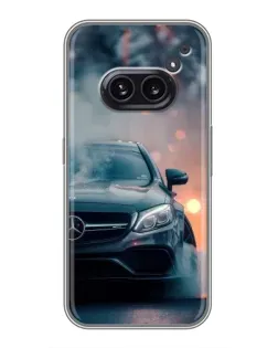 Чехол для Nothing Phone 2a с картинкой «Mercedes — ночной город»