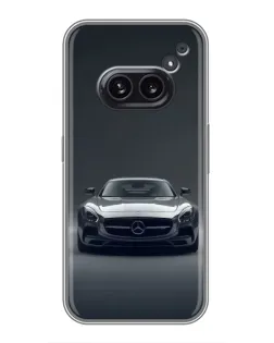 Чехол для Nothing Phone 2a с картинкой «Mercedes на черном» Чехол для Nothing Phone 2a с картинкой «Mercedes на черном»