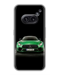 Чехол для Nothing Phone 2a с картинкой «Mercedes — неоновый лого» Чехол для Nothing Phone 2a с картинкой «Mercedes — неоновый лого»