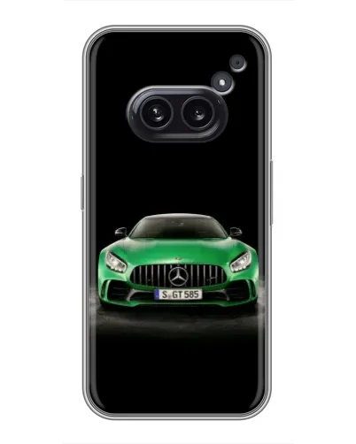 Чехол для Nothing Phone 2a с картинкой «Mercedes — неоновый лого»
