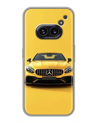Чехол для Nothing Phone 2a с картинкой «Желтый Mercedes GT»