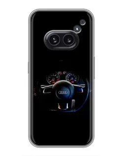 Чехол для Nothing Phone 2a с картинкой «Салон Audi — руль»