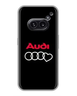 Чехол для Nothing Phone 2a с картинкой «Логотип Audi Heart»