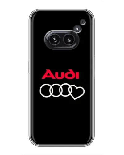 Чехол для Nothing Phone 2a с картинкой «Логотип Audi Heart»