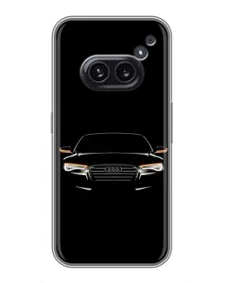 Чехол для Nothing Phone 2a с картинкой «Audi — ночной контур»
