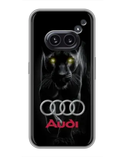 Чехол для Nothing Phone 2a с картинкой «Пантера и Audi»