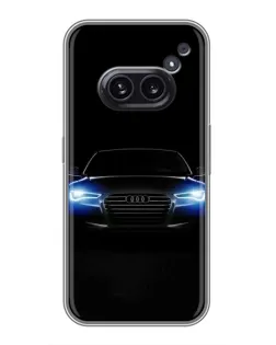 Чехол для Nothing Phone 2a с картинкой «Audi в неоне»