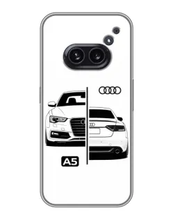 Чехол для Nothing Phone 2a с картинкой «Audi — контрастный дизайн»