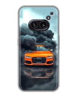 Чехол для Nothing Phone 2a с картинкой «Audi в облаках дыма»