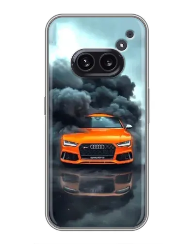 Чехол для Nothing Phone 2a с картинкой «Audi в облаках дыма»
