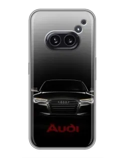 Чехол для Nothing Phone 2a с картинкой «Audi — градиентный контур»