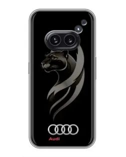 Чехол для Nothing Phone 2a с картинкой «Графика — пантера и Audi»