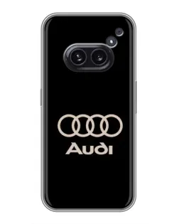 Чехол для Nothing Phone 2a с картинкой «Audi — золотой логотип»