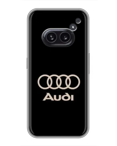 Чехол для Nothing Phone 2a с картинкой «Audi — золотой логотип»