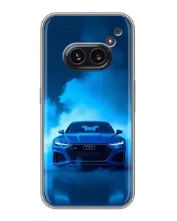 Чехол для Nothing Phone 2a с картинкой «Audi — голубая энергия»