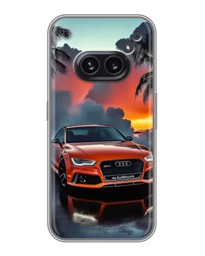 Чехол для Nothing Phone 2a с картинкой «Audi — закат»