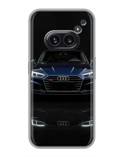 Чехол для Nothing Phone 2a с картинкой «Audi — ночное отражение»