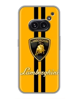 Чехол для Nothing Phone 2a с картинкой «Lamborghini Stripe желтый»