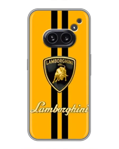 Чехол для Nothing Phone 2a с картинкой «Lamborghini Stripe желтый»