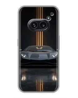 Чехол для Nothing Phone 2a с картинкой «Lamborghini золотые линии»