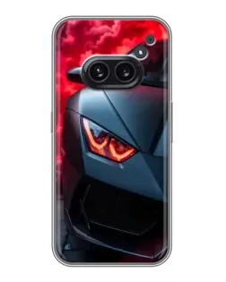 Чехол для Nothing Phone 2a с картинкой «Lamborghini красное сияние»