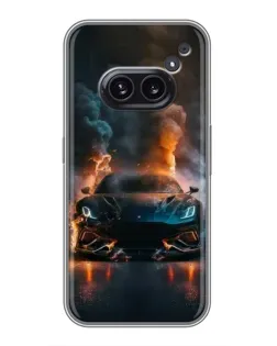 Чехол для Nothing Phone 2a с картинкой «Lamborghini дымная эстетика»