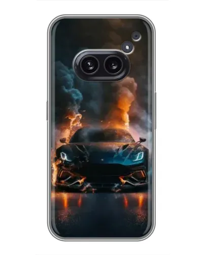 Чехол для Nothing Phone 2a с картинкой «Lamborghini дымная эстетика»