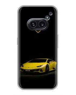 Чехол для Nothing Phone 2a с картинкой «Lamborghini желтый акцент»