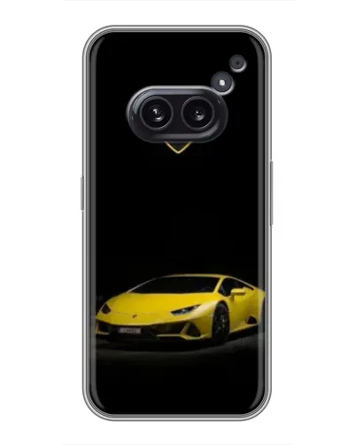 Чехол для Nothing Phone 2a с картинкой «Lamborghini желтый акцент»