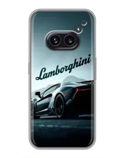 Чехол для Nothing Phone 2a с картинкой «Классическая надпись Lamborghini»