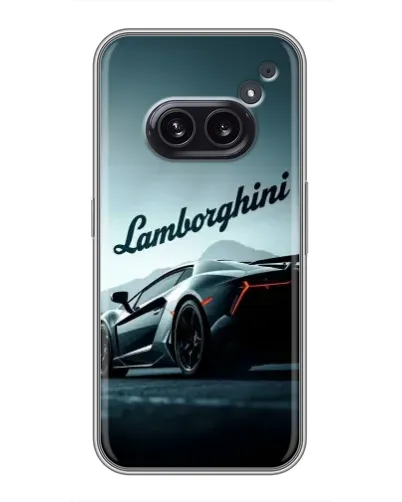 Чехол для Nothing Phone 2a с картинкой «Классическая надпись Lamborghini»