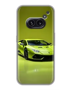 Чехол для Nothing Phone 2a с картинкой «Салатовый Lamborghini Huracan»