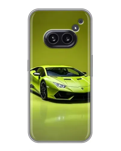 Чехол для Nothing Phone 2a с картинкой «Салатовый Lamborghini Huracan»