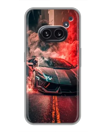 Чехол для Nothing Phone 2a с картинкой «Lamborghini красный дым»