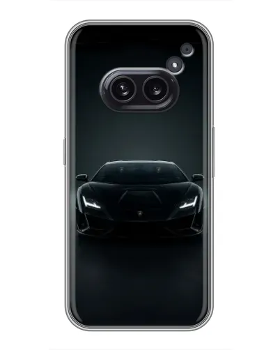 Чехол для Nothing Phone 2a с картинкой «Черный Lamborghini Aventador»