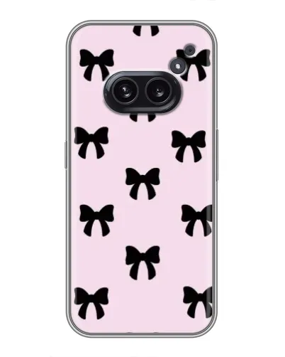 Чехол для Nothing Phone 2a с картинкой «Черные банты Coquette» Чехол для Nothing Phone 2a с картинкой «Черные банты Coquette»