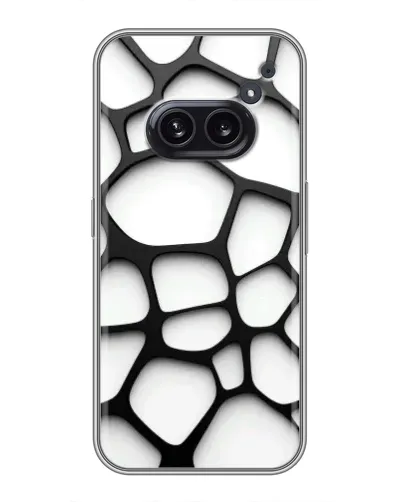 Чехол для Nothing Phone 2a с картинкой «Белая объемная сетка»