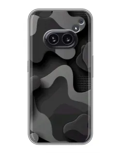 Чехол для Nothing Phone 2a с картинкой «Темный абстрактный камуфляж» Чехол для Nothing Phone 2a с картинкой «Темный абстрактный камуфляж»
