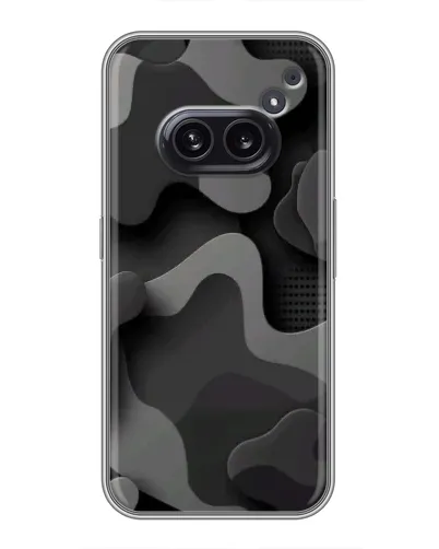 Чехол для Nothing Phone 2a с картинкой «Темный абстрактный камуфляж»