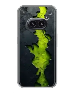 Чехол для Nothing Phone 2a с картинкой «Салатовый разлом скалы» Чехол для Nothing Phone 2a с картинкой «Салатовый разлом скалы»