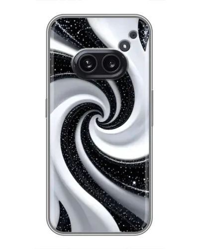 Чехол для Nothing Phone 2a с картинкой «Черно-белая спираль»