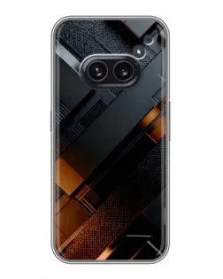Чехол для Nothing Phone 2a с картинкой «Черные геометрические блоки» Чехол для Nothing Phone 2a с картинкой «Черные геометрические блоки»