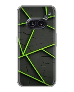 Чехол для Nothing Phone 2a с картинкой «Зеленые геометрические линии» Чехол для Nothing Phone 2a с картинкой «Зеленые геометрические линии»