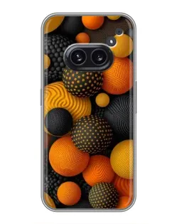 Чехол для Nothing Phone 2a с картинкой «Объемные оранжевые сферы» Чехол для Nothing Phone 2a с картинкой «Объемные оранжевые сферы»