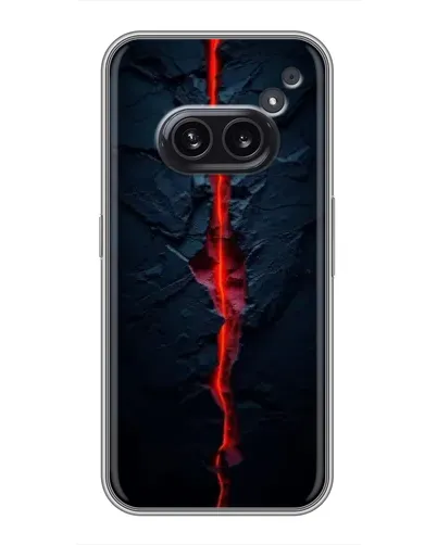 Чехол для Nothing Phone 2a с картинкой «Kрасная лавовая трещина»